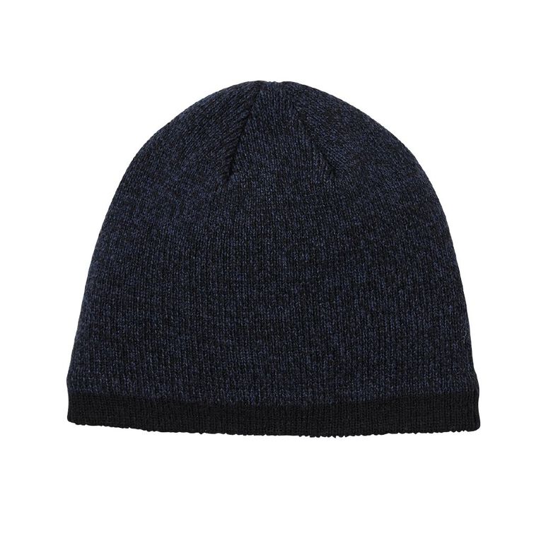H&H Men's Spacedyed Lined Beanies, Blue Dark, hi-res