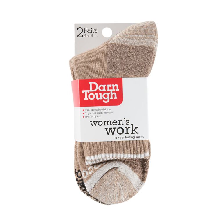 Darn Tough Women's Boot Crew Utility Socks 2 Pack, Taupe, hi-res