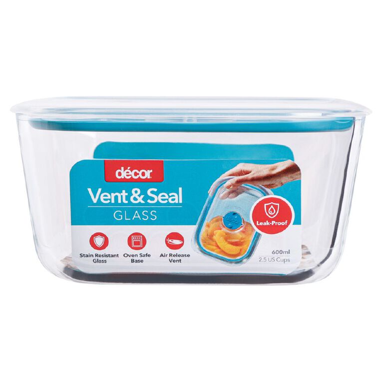 Decor Vent & Seal Glass Oblong Clear 600ml, , hi-res