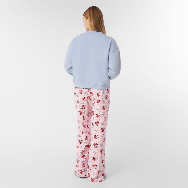 Minnie Mouse Women's Sweater and Flannelette Pants Pyjama Set, Blue Light, hi-res