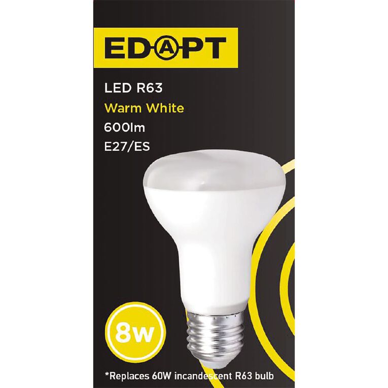 Edapt LED E27 Reflector Light Bulb R63 8W Warm White, , hi-res