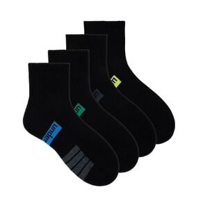 Underworks Men's Quarter Crew Sport Socks 4 Pack