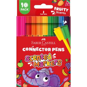 Faber-Castell Scented Connector Felt Pens Multi-Coloured 10 Pack