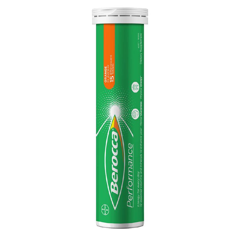 Berocca Energy Vitamin B & C Orange Flavour Effervescent Tablets 15 Pack, , hi-res