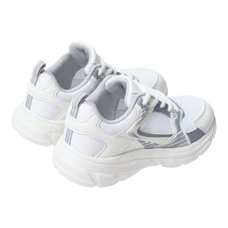 Active Intent Senior Kids' Tennis Trainers, White, hi-res