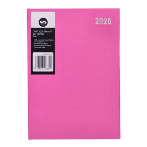 WS Colour Pop 2026 Diary A5 Day To Page Pink