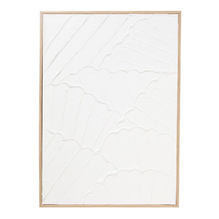 Living & Co Shell Scallop Framed Canvas 50cm x 70cm, , hi-res