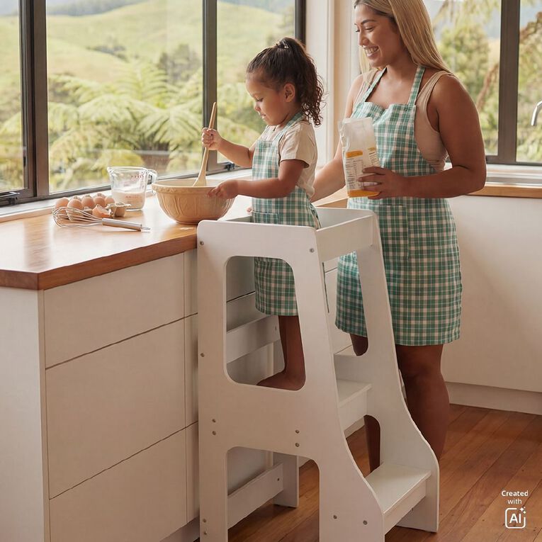 Babywise Kitchen Helper Tower White, , hi-res