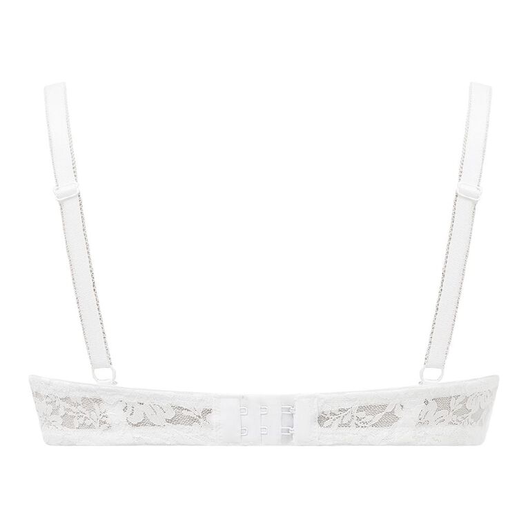 H&H Women's Poppy Lace Contour Bra, White, hi-res