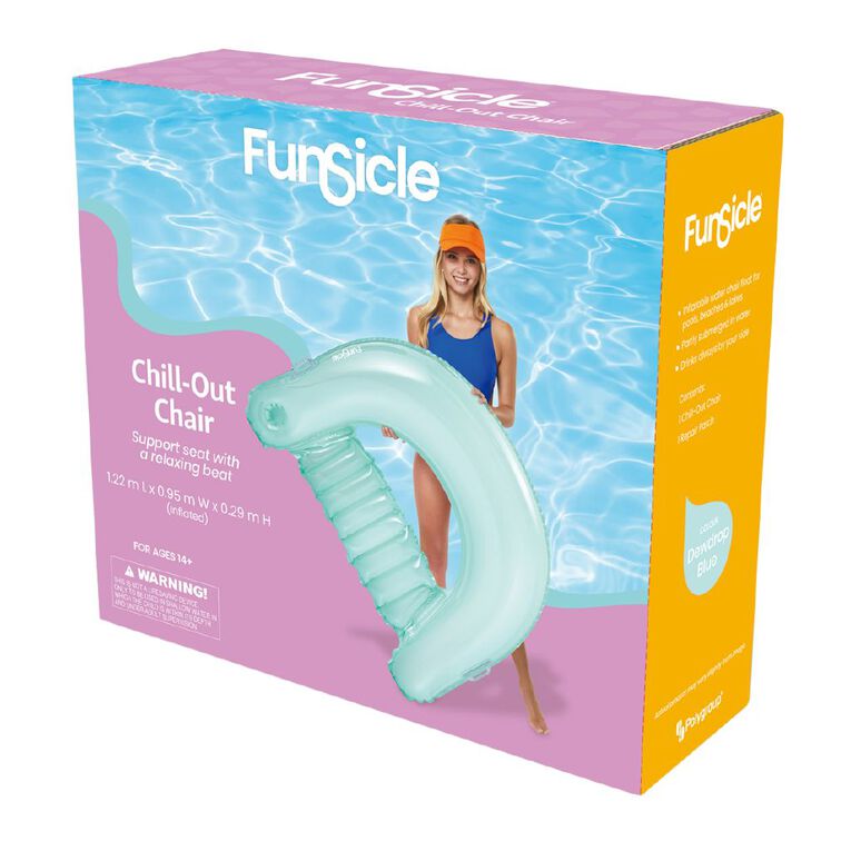 Funsicle Chill-Out Chair 1.22m Dewdrop Blue, , hi-res