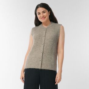 H&H Women's Sleeveless Boucle Knitted Vest