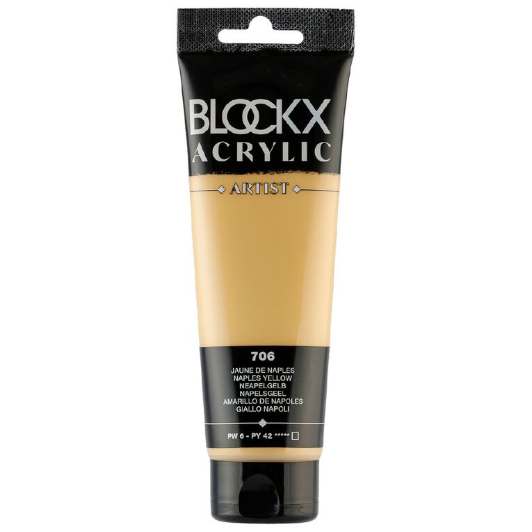 BLOCKX Acrylic Tube Naples Yellow 120ml, , hi-res
