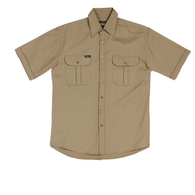 Bisley Workwear Short Sleeve Shirt, Khaki, hi-res