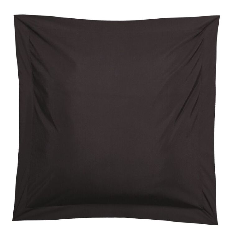 Living & Co Pillowcase Euro 250TC Black, , hi-res