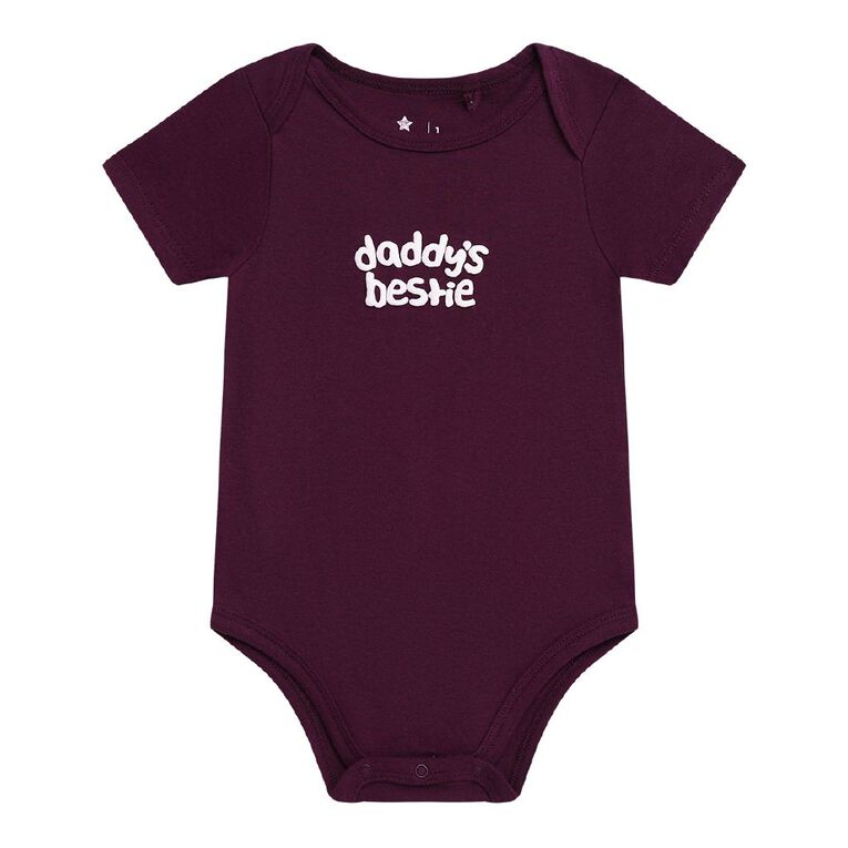 Young Original Babies' Short Sleeve Printed Single Bodysuit, Red Mid, hi-res