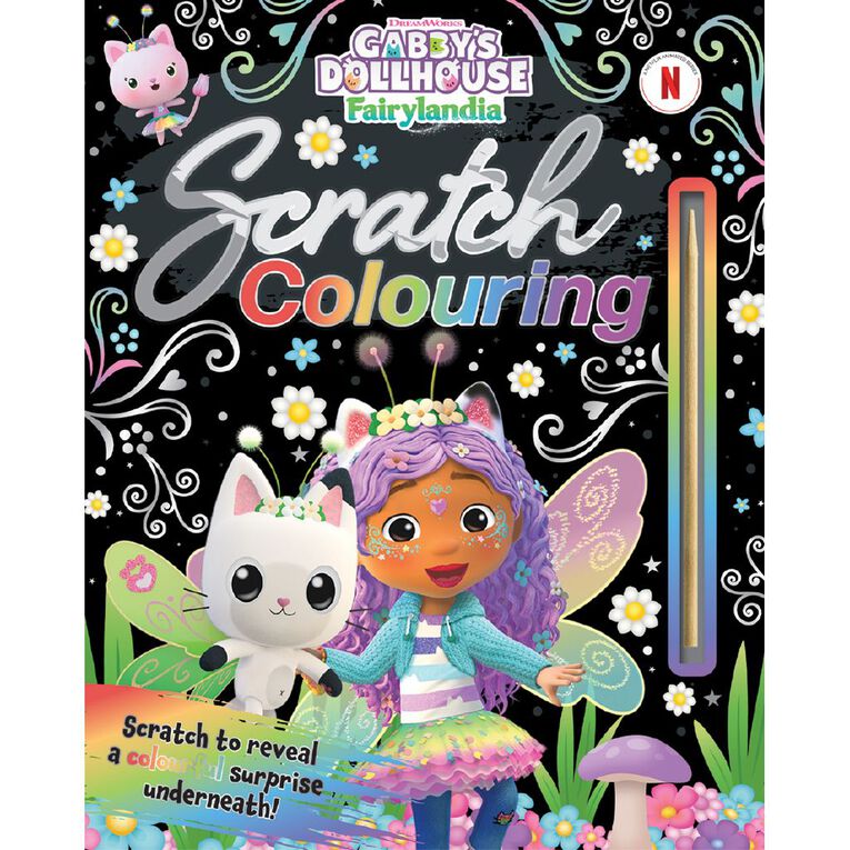 DreamWorks: Gabbys Dollhouse Fairylandia Scratch Colouring, , hi-res