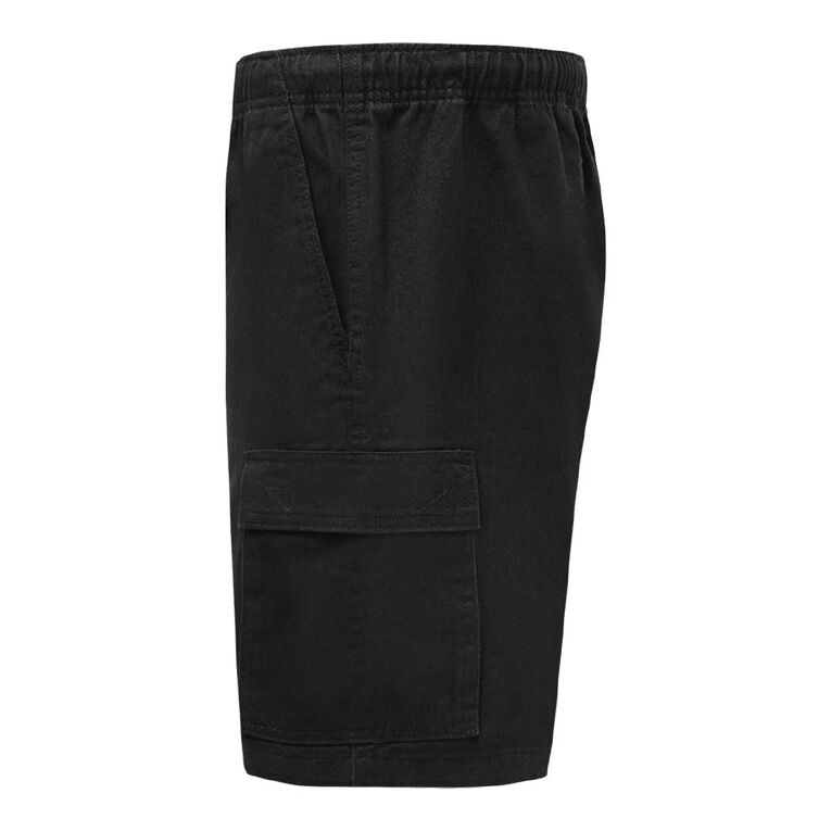 Rivet Bellow Pocket Shorts, Black, hi-res