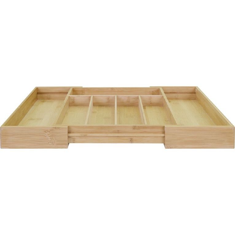 Living & Co Naturals Bamboo Expandable Cutlery Tray The Warehouse