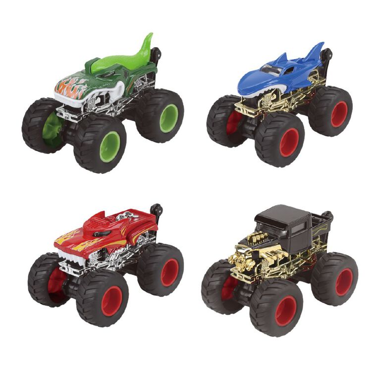 Play Studio Die-cast Friction Car 4 Pieces, , hi-res