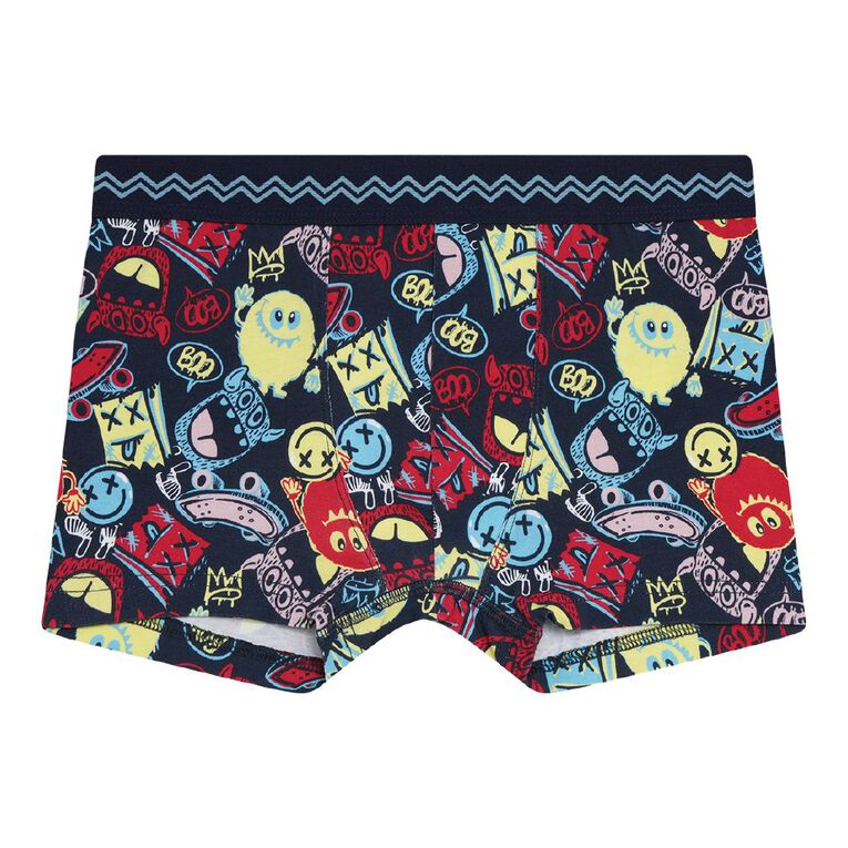 H&H Boys' Trunk 3 Pack, Black/Navy, hi-res