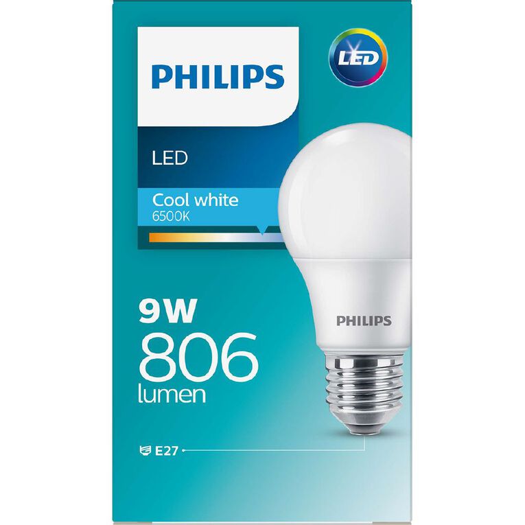 Philips LED E27 Light Bulb 9W Frosted Daylight, , hi-res
