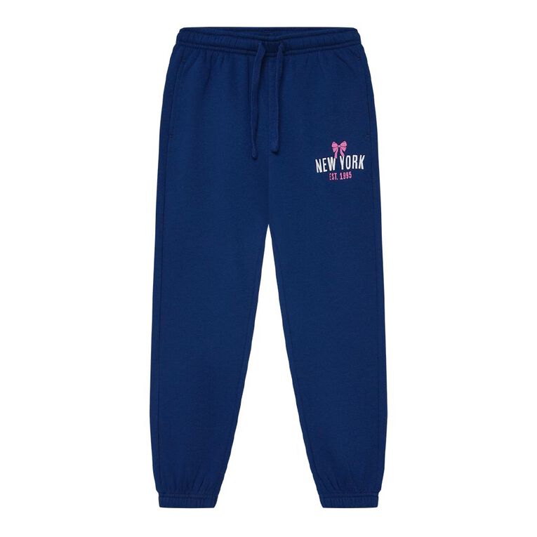 Young Original Printed Cuffed Trackpants, Blue Dark, hi-res