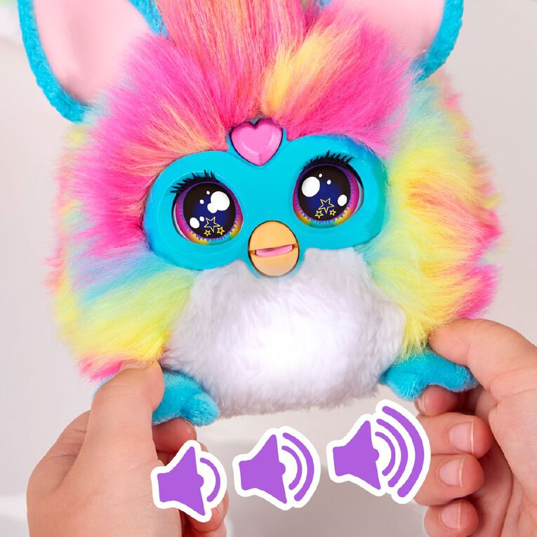 Furby Interactive Plush DJ Rainbow, , hi-res