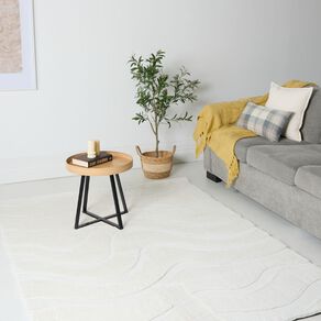 Living & Co Rug Sherpa Swirl Cream 160cm x 230cm