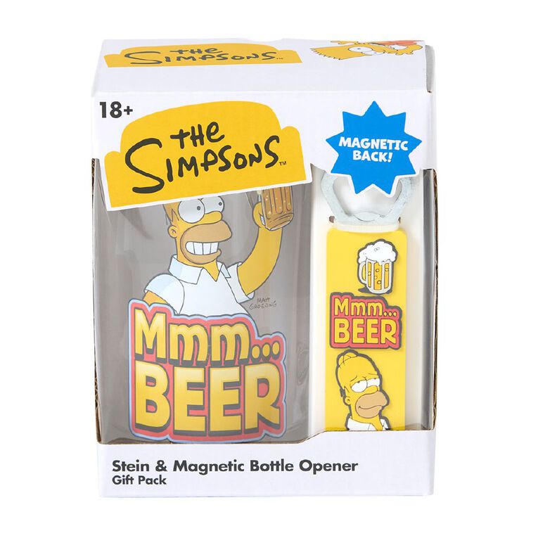 The Simpsons Stein & Bottle Opener Gift Set, , hi-res
