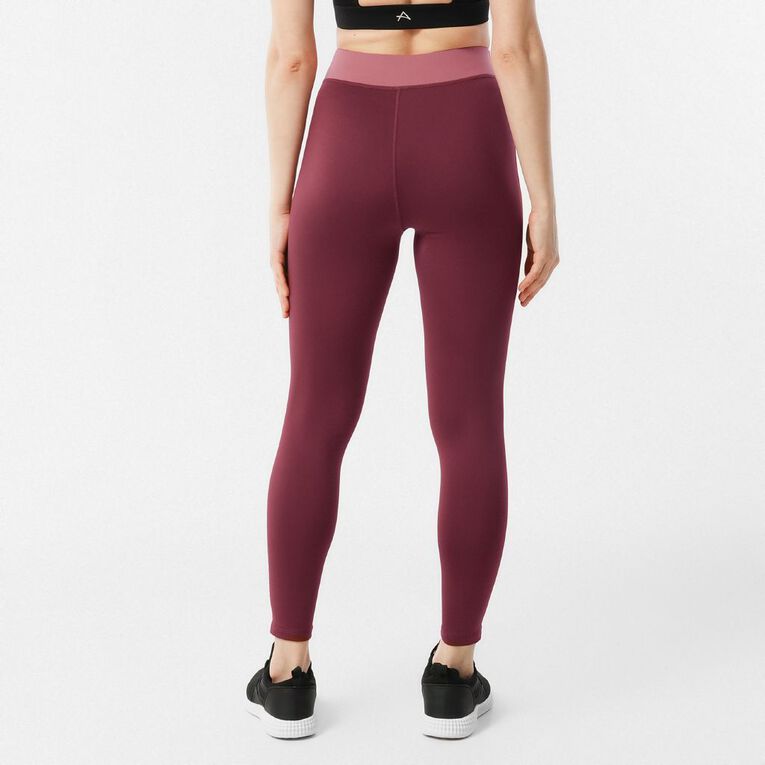 Active Intent Women's Thermal Active Leggings, Red Dark, hi-res