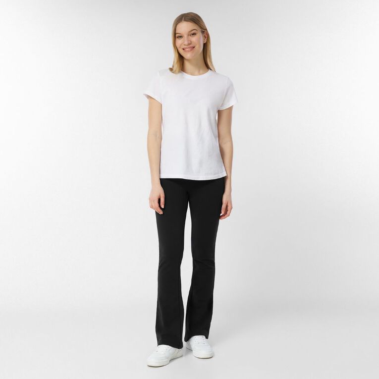 H&H Women's Brushed Back Flare Leggings, Black, hi-res