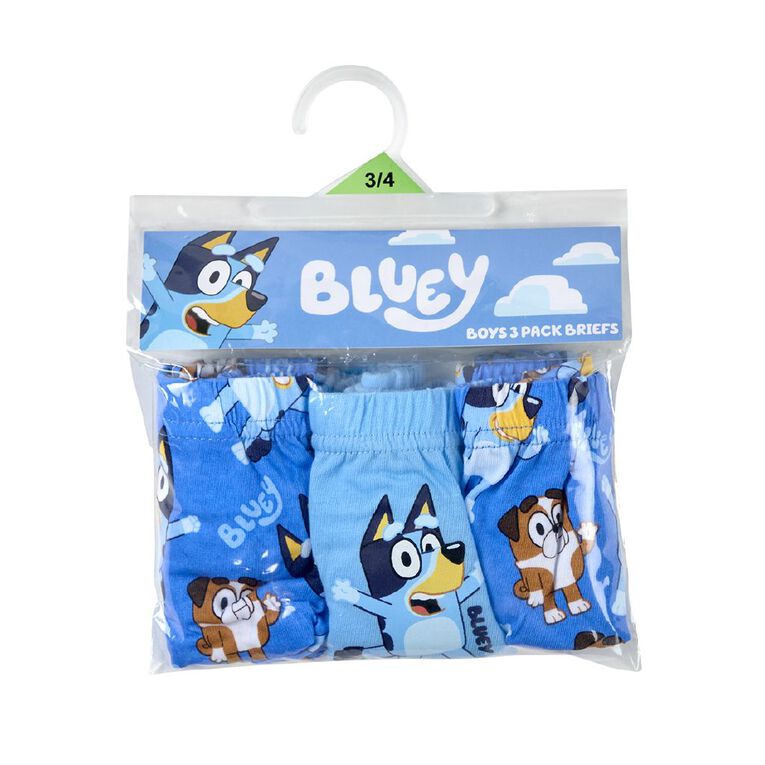 Bluey Boys' Briefs 3 Pack, Blue, hi-res