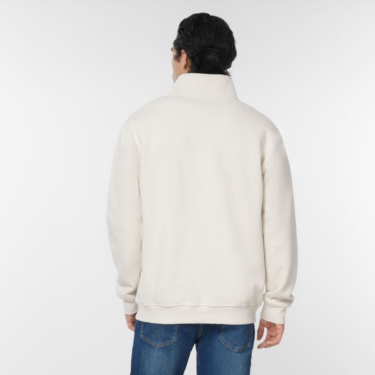 H&H Men's Heavyweight Quarter Zip Sweatshirt, Grey Light, hi-res