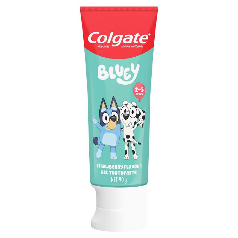 Colgate Kids' Junior Bluey Toothpaste Strawberry Gel 90g, , hi-res