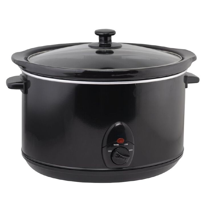 Living & Co Slow Cooker 5.5L Black, , hi-res