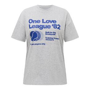 H&H Women's Short Sleeve Boyfriend Graphic Tee