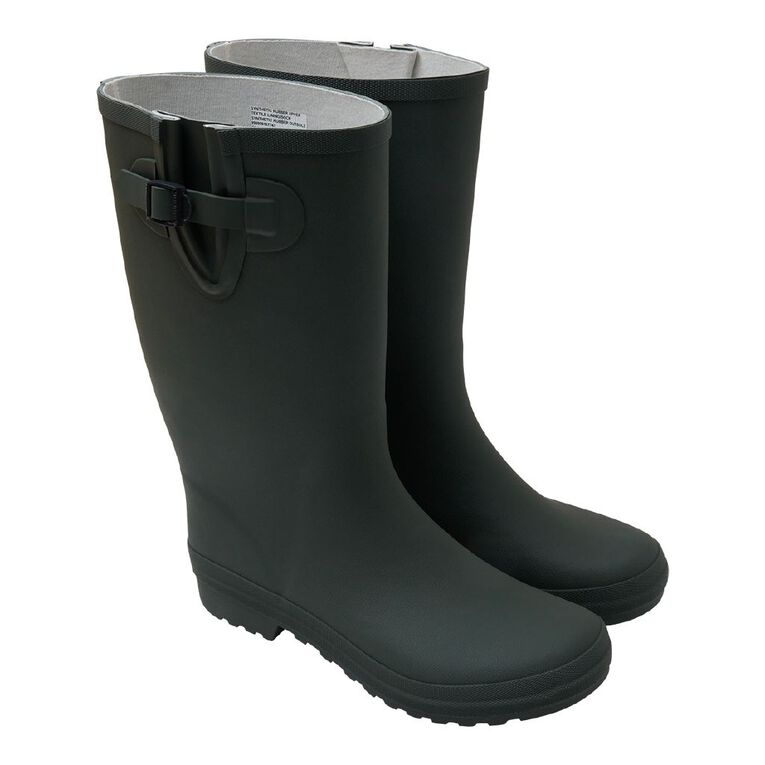 H&H Men's Buckle Gumboots, Khaki, hi-res