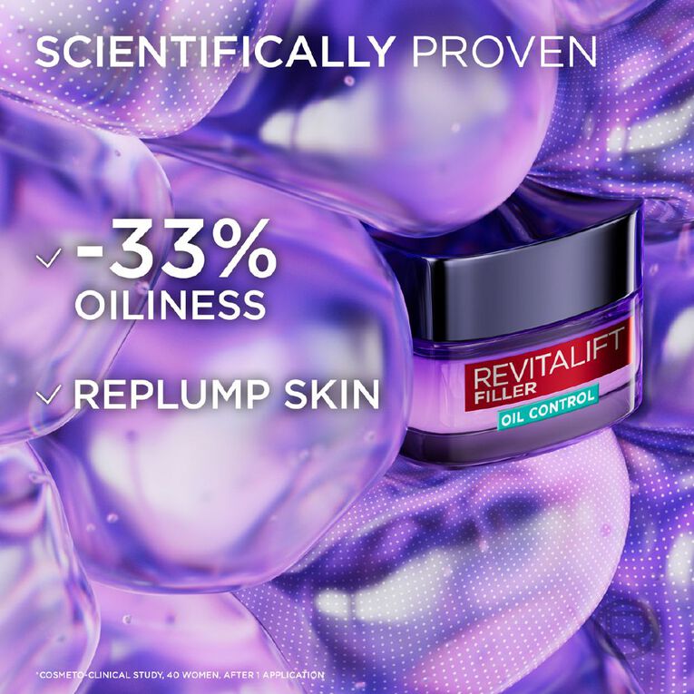L'Oreal Paris Filler Oil Control Gel 50ml, , hi-res