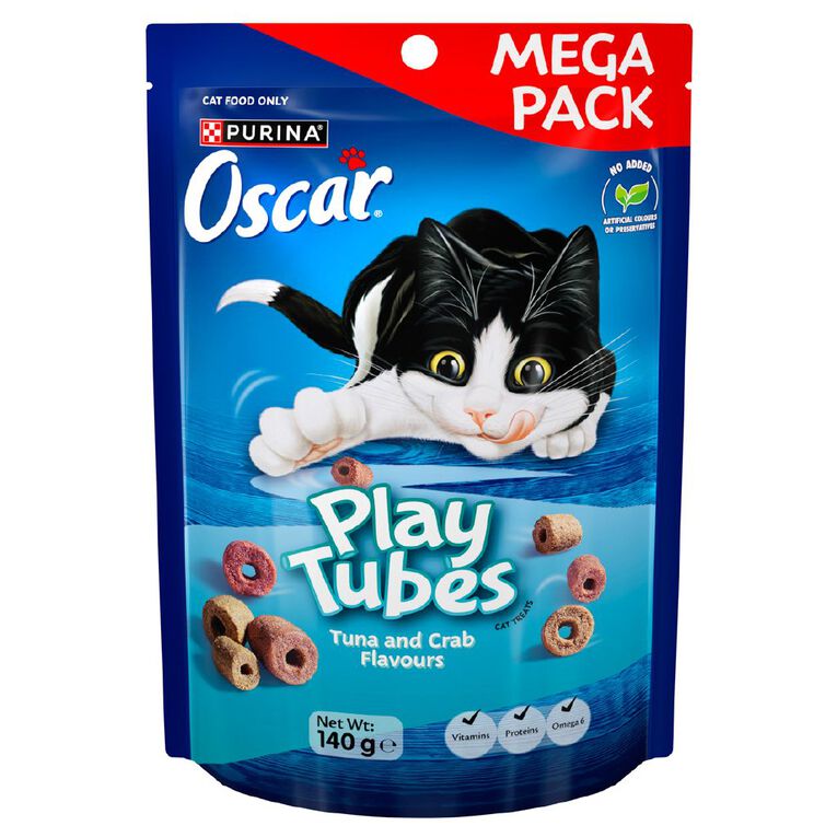 Oscar Playtubes with Tuna & Crab Cat Treats 140g, , hi-res