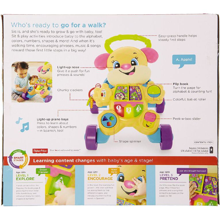 Fisher-Price Laugh & Learn Smart Stages Puppy Walker Assorted