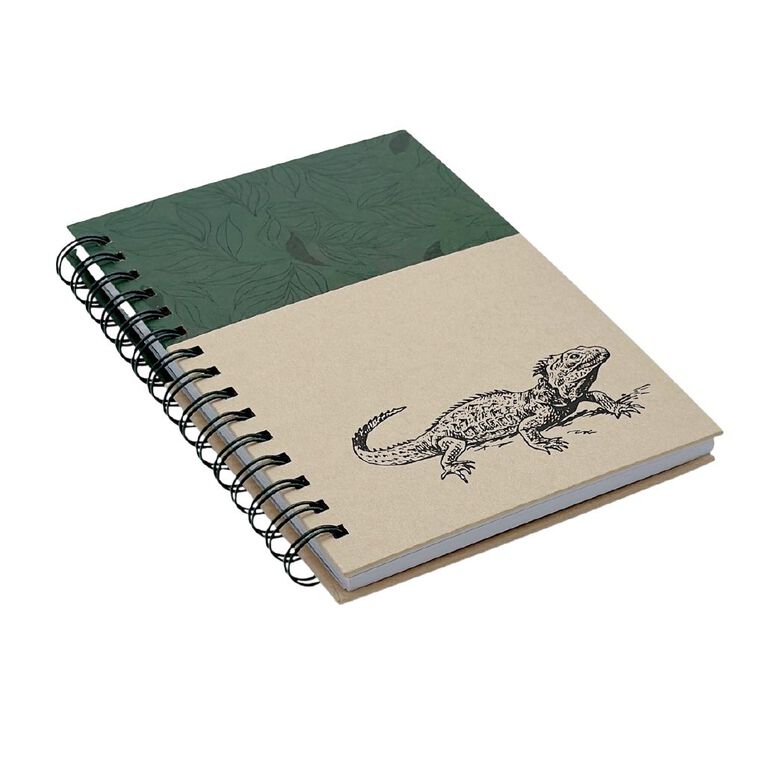 Uniti Kiwiana Spiral Notebook Tuatara A5, , hi-res