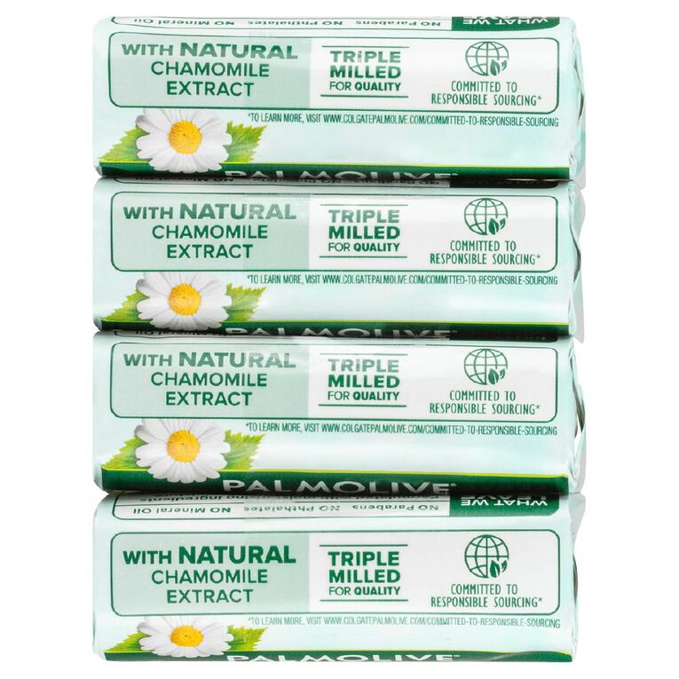 Palmolive Naturals Chamomile Balanced & Mild Soap 90g 4 Pack White, , hi-res