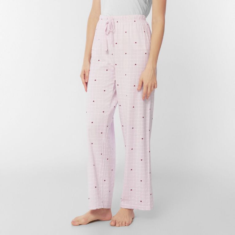 H&H Women's Knitted Pyjama Pants, Pink Light, hi-res