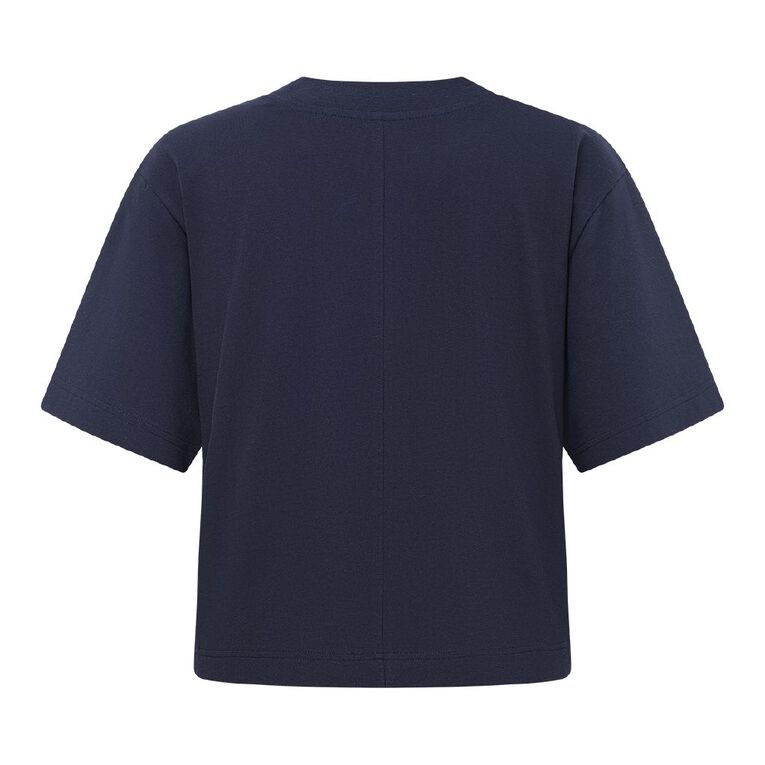 H&H Women's Short Sleeve Smart Tee, Navy, hi-res