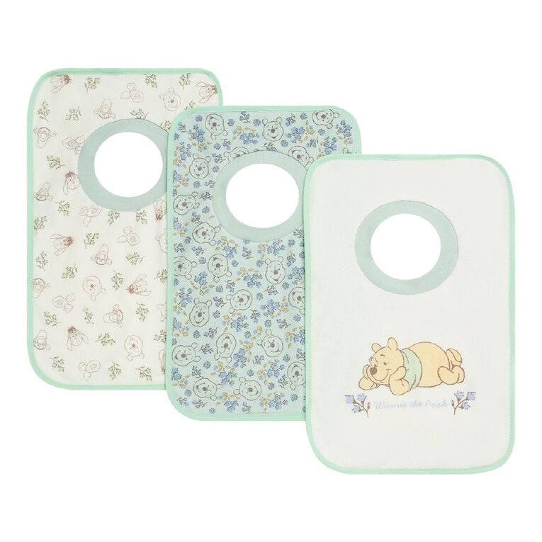 Winnie the Pooh Baby Bibs 3 Pack, Cream, hi-res