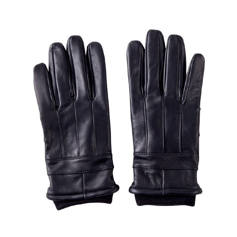 H&H Women's Leather Gloves, Black, hi-res