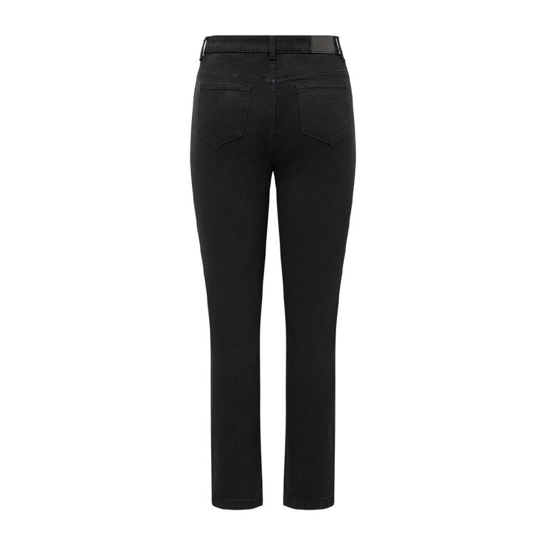 H&H Women's Mid Rise Slim Skinny Jeans, Black, hi-res