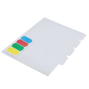 WS L Shaped Tabbed White A4