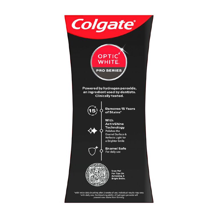 Colgate Optic White Pro Series Stain Shield Toothpaste 80g, , hi-res