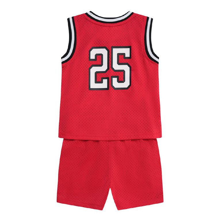 Young Original Toddler 2 Piece Eyelet Tank and Shorts Set, Red Mid, hi-res